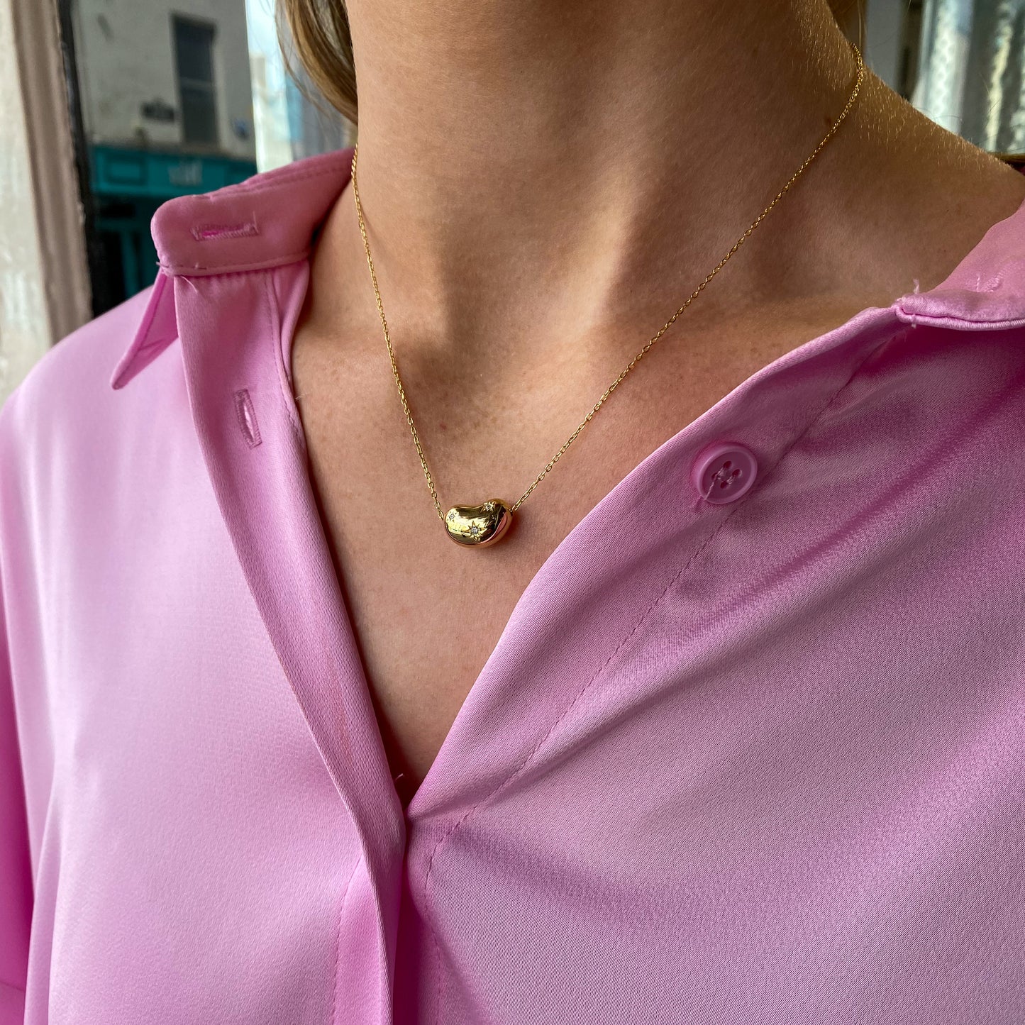 Sunshine Star Set Bean Slider Necklace - John Ross Jewellers