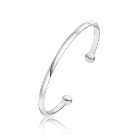 Silver Torque Bangle | Large - John Ross Jewellers