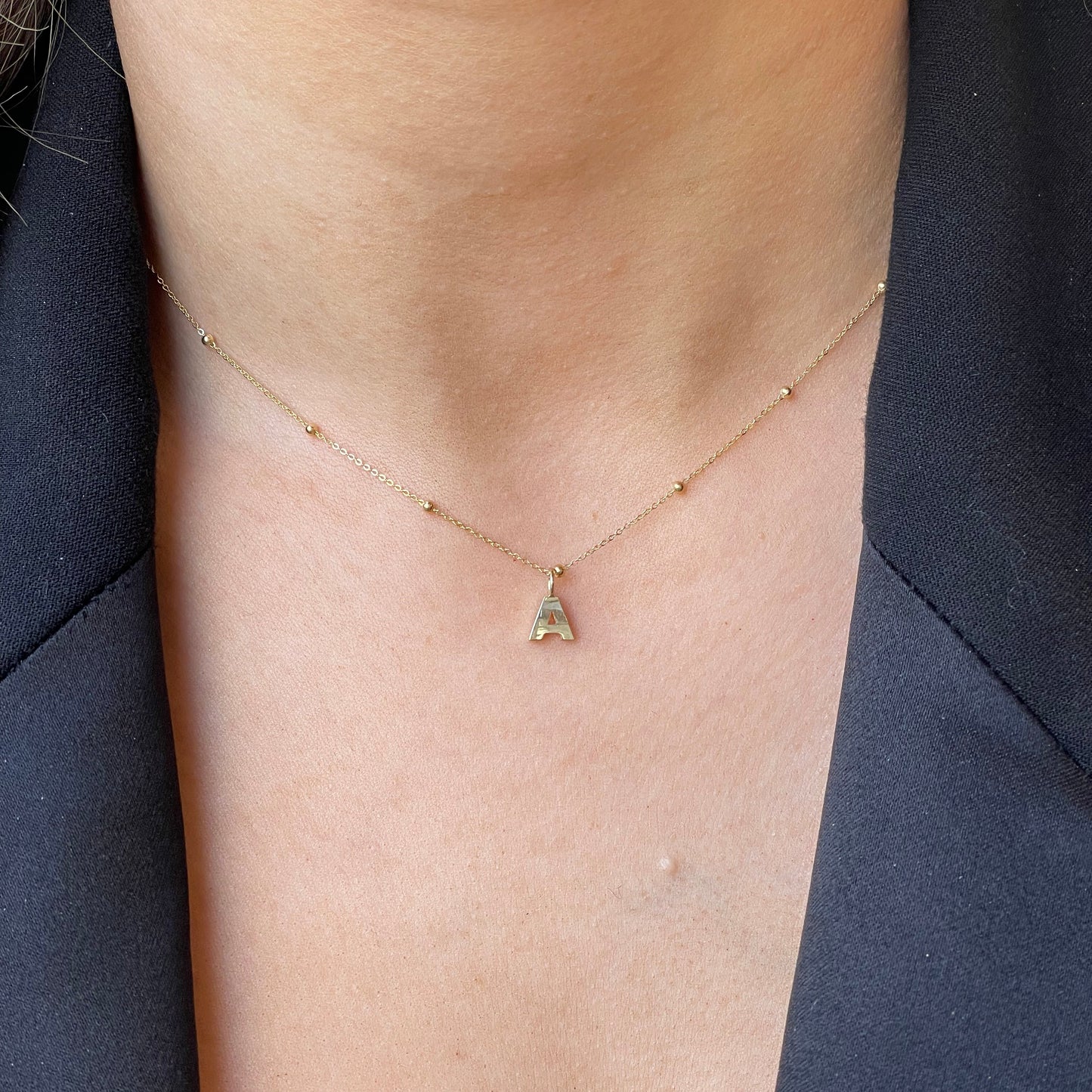 9ct Gold Mini Letter Necklace