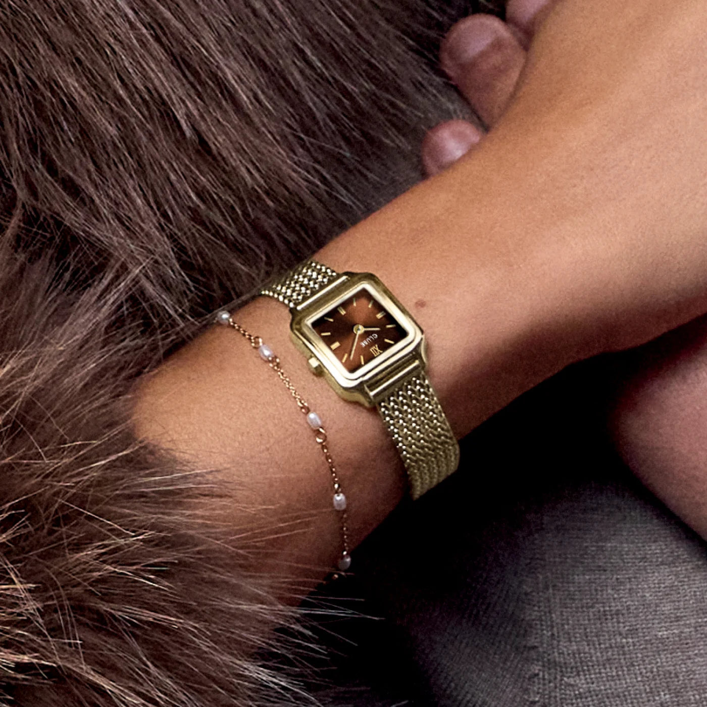 CLUSE Gracieuse Mini Mesh Gold/Brown