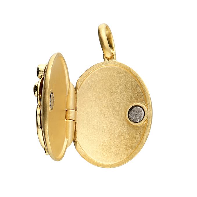 Sunshine Gemstone Flower Locket and Chain - John Ross Jewellers