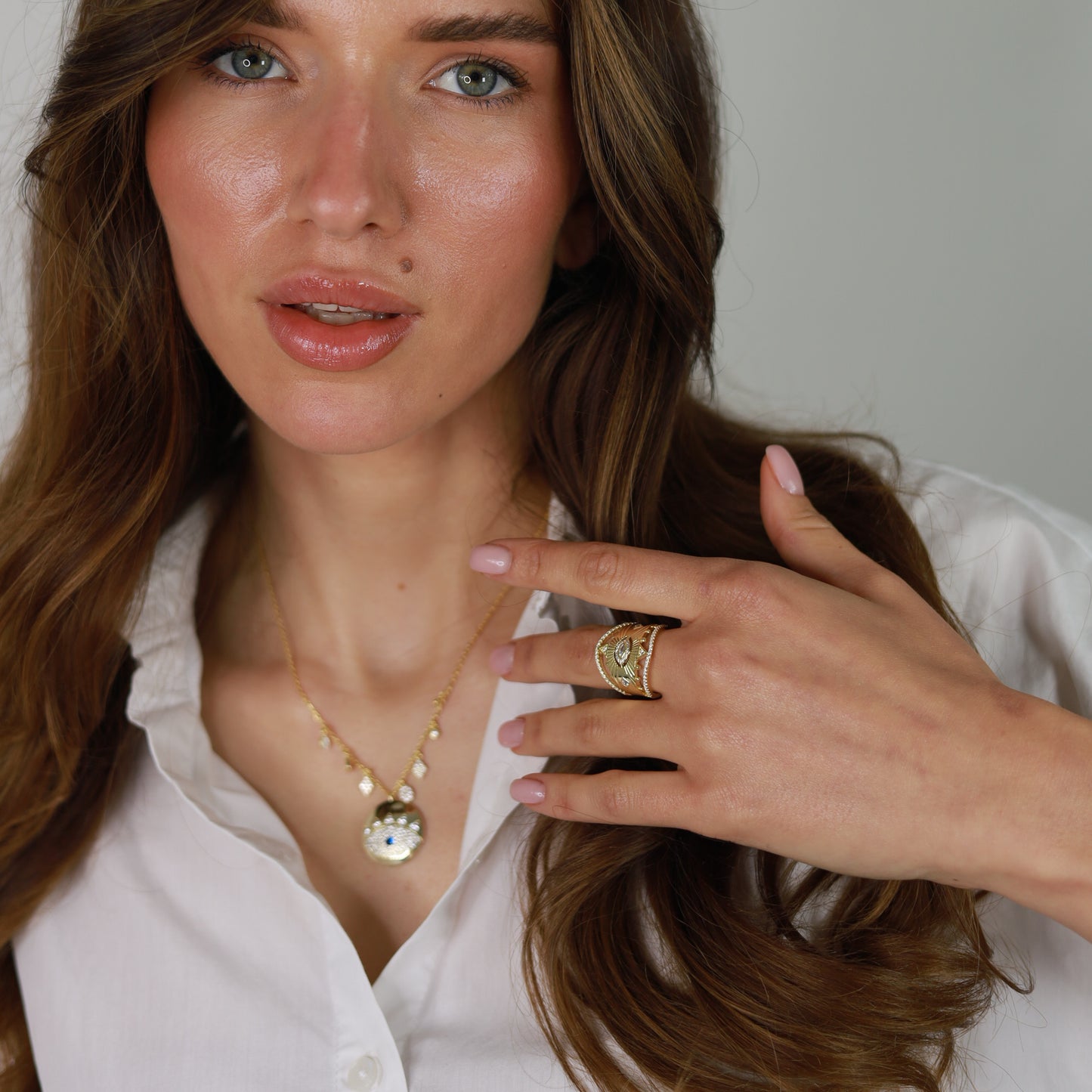 Sunshine Evil Eye Fringe Necklace - John Ross Jewellers