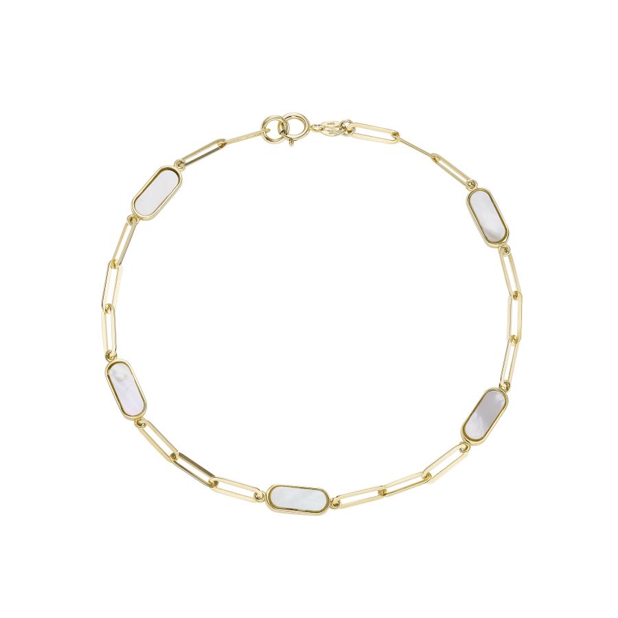 9ct Gold Mother of Pearl Bracelet - John Ross Jewellers