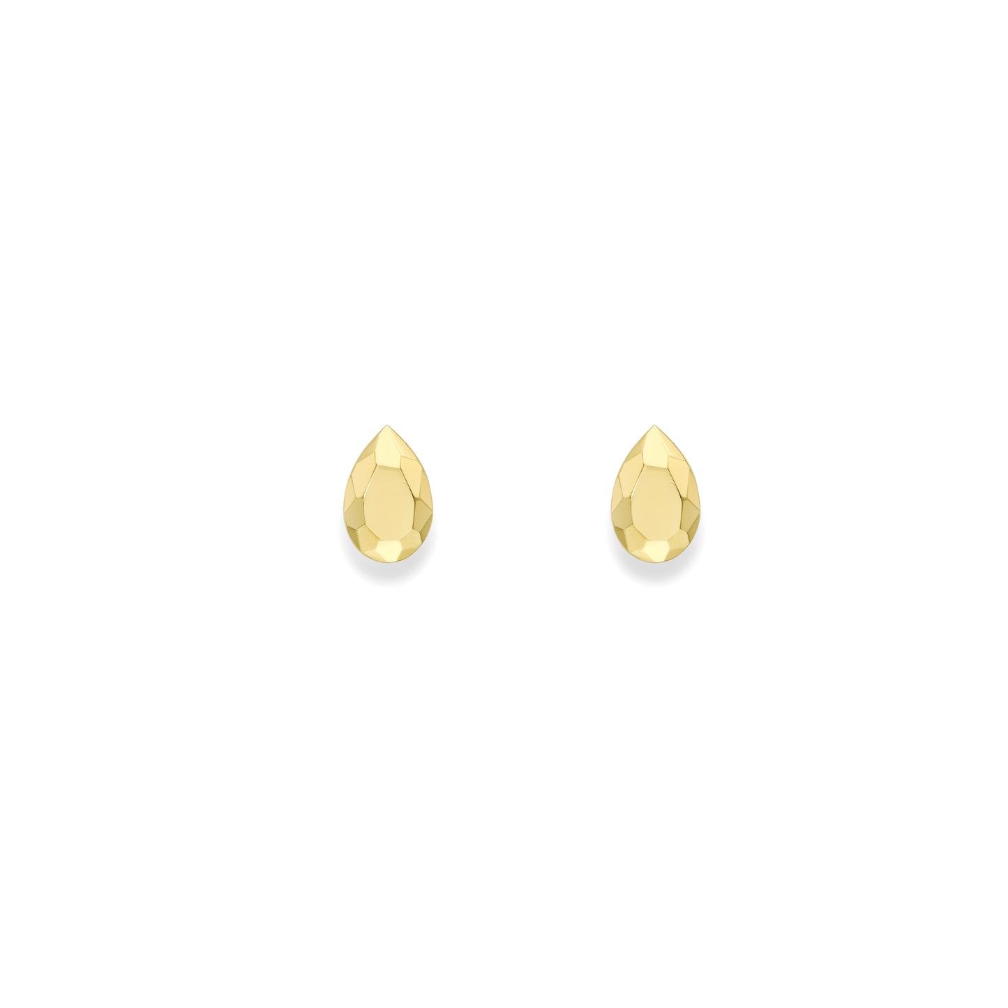 9ct Gold Sweet Faceted Stud Earrings | Pear - John Ross Jewellers