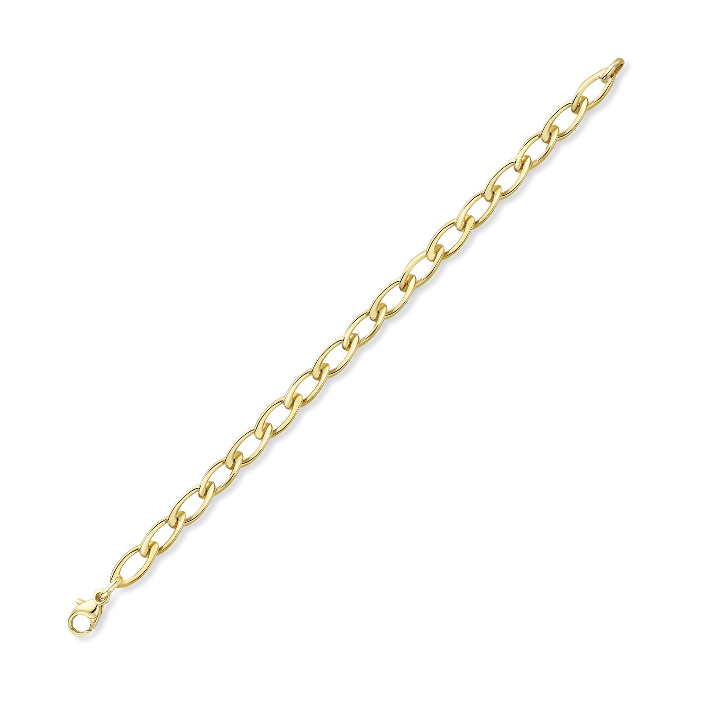 9ct Gold Elongated Curb Link Bracelet - John Ross Jewellers