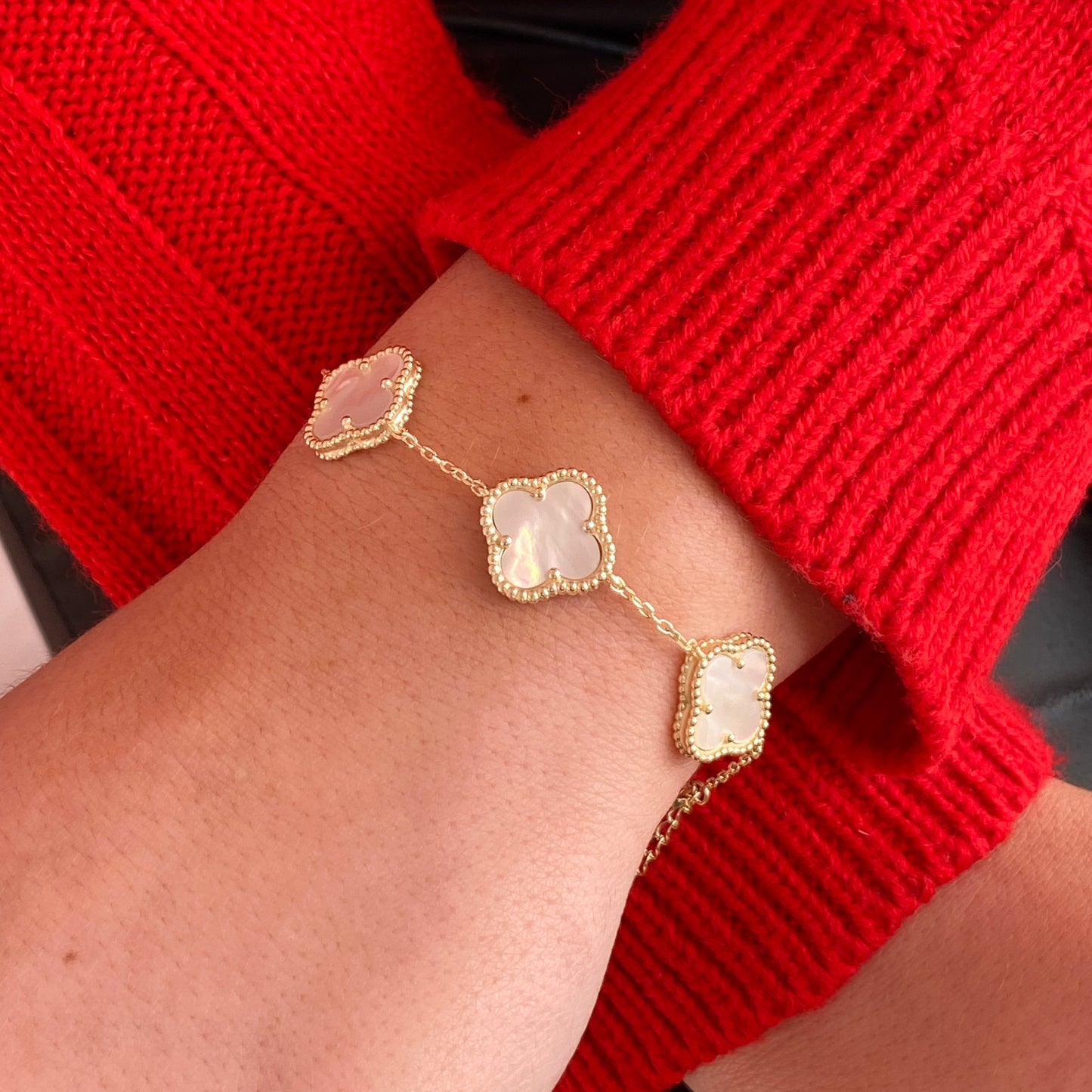 Sunshine Quatrefoil Bracelet | Mother of Pearl - John Ross Jewellers