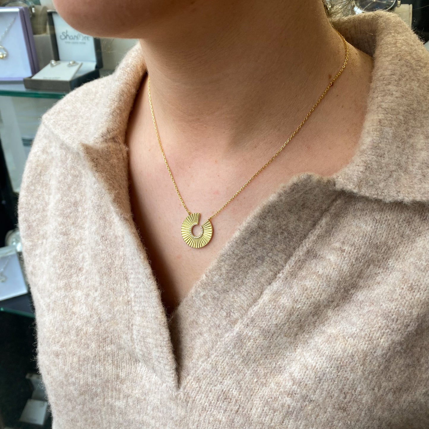 Sunshine Gadroon CZ Necklace | 40+5cm - John Ross Jewellers