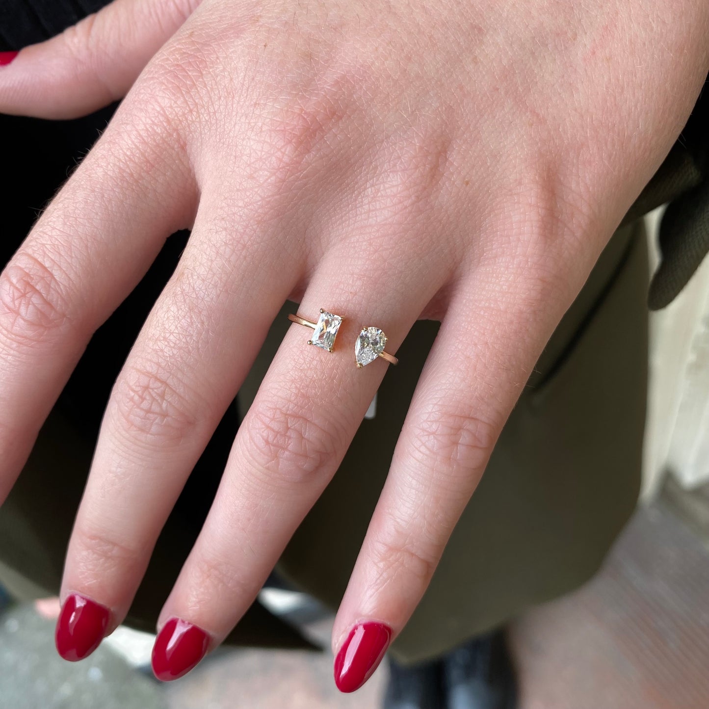 9ct Gold CZ Moi Et Toi Ring - John Ross Jewellers