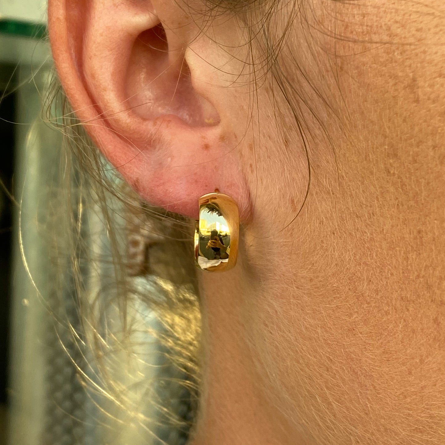 9ct Gold Wide Hoop Earrings - John Ross Jewellers