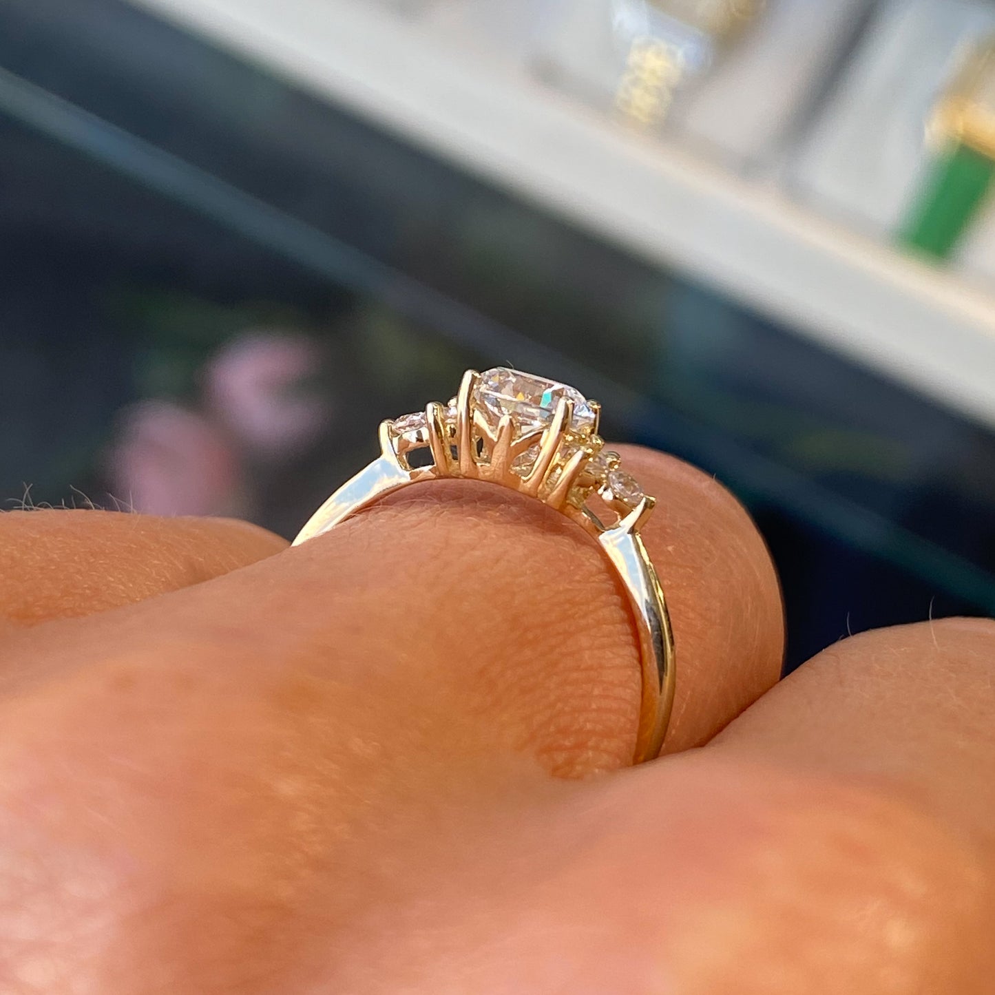 9ct Gold Trinity CZ Solitaire Ring - John Ross Jewellers