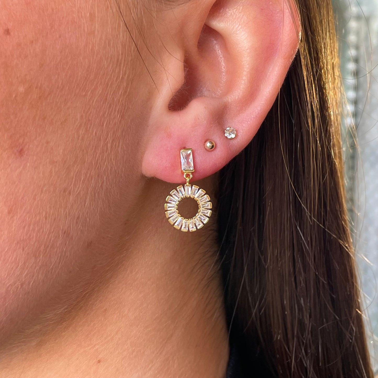 Sunshine Baguette CZ Drop Earrings - John Ross Jewellers