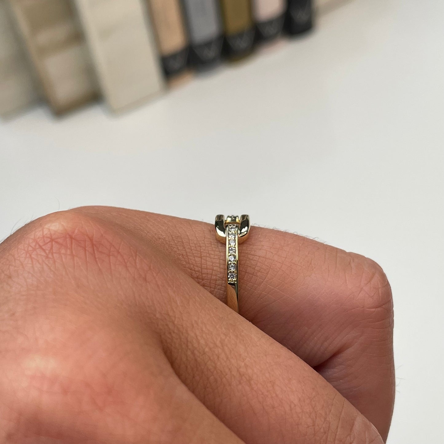 Sunshine CZ Link Ring - John Ross Jewellers