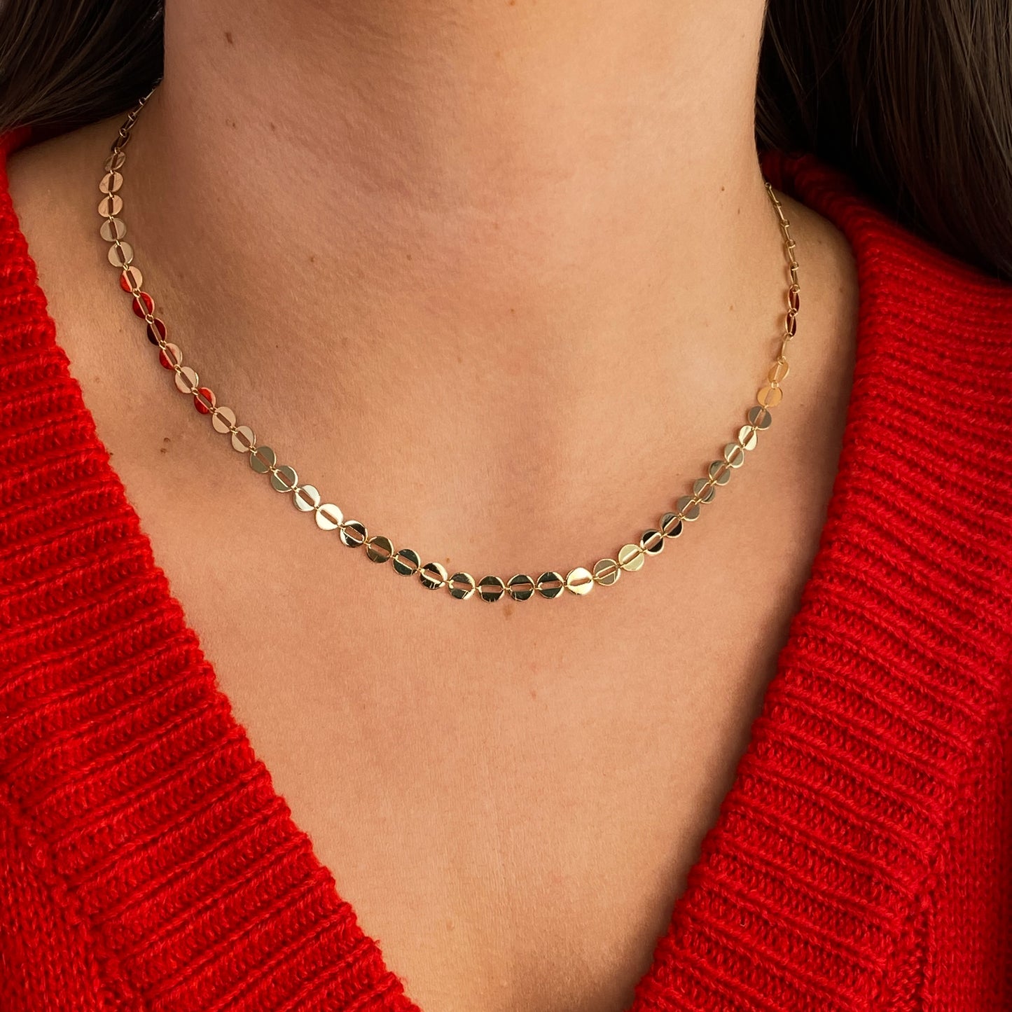 9ct Gold Modern Ovals Necklace - John Ross Jewellers