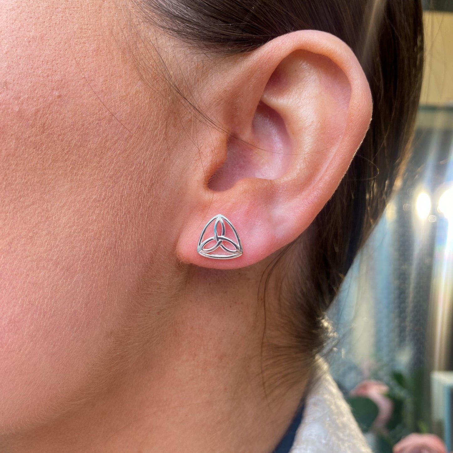 Silver Trinity Knot Stud Earrings - John Ross Jewellers