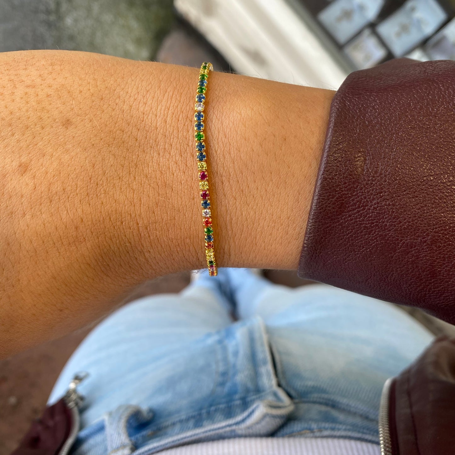 Sunshine CZ Tennis Bracelet | Multi 2mm - John Ross Jewellers