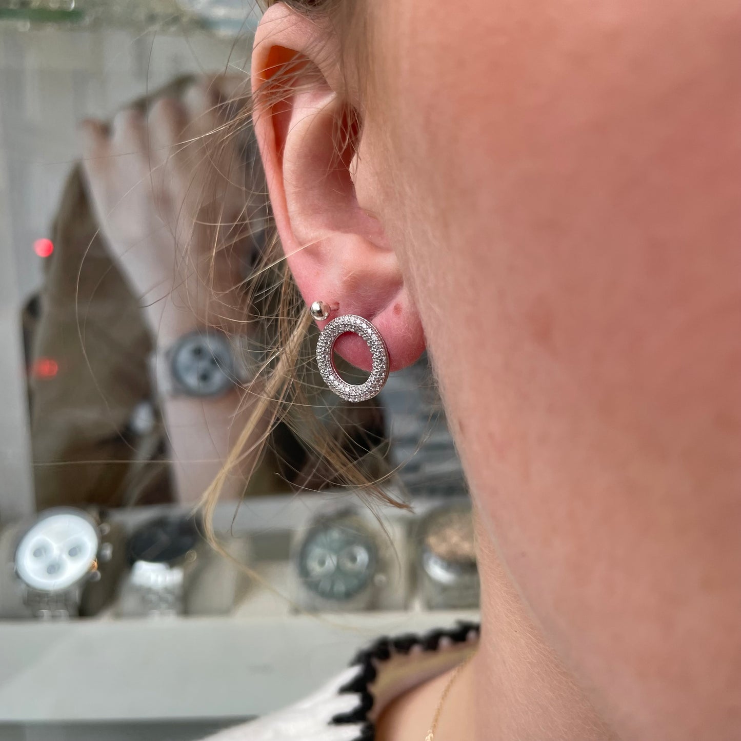 Silver CZ Eternity Stud Earrings - John Ross Jewellers