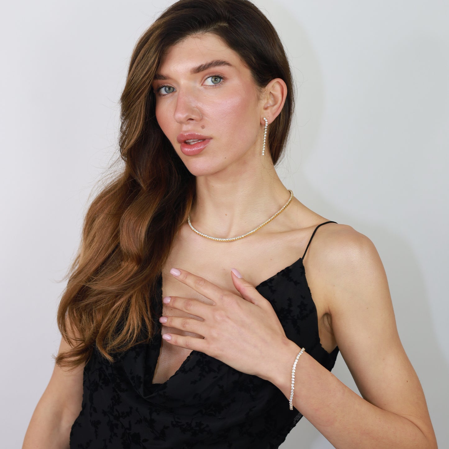 Sunshine CZ Long Drop Earrings - John Ross Jewellers