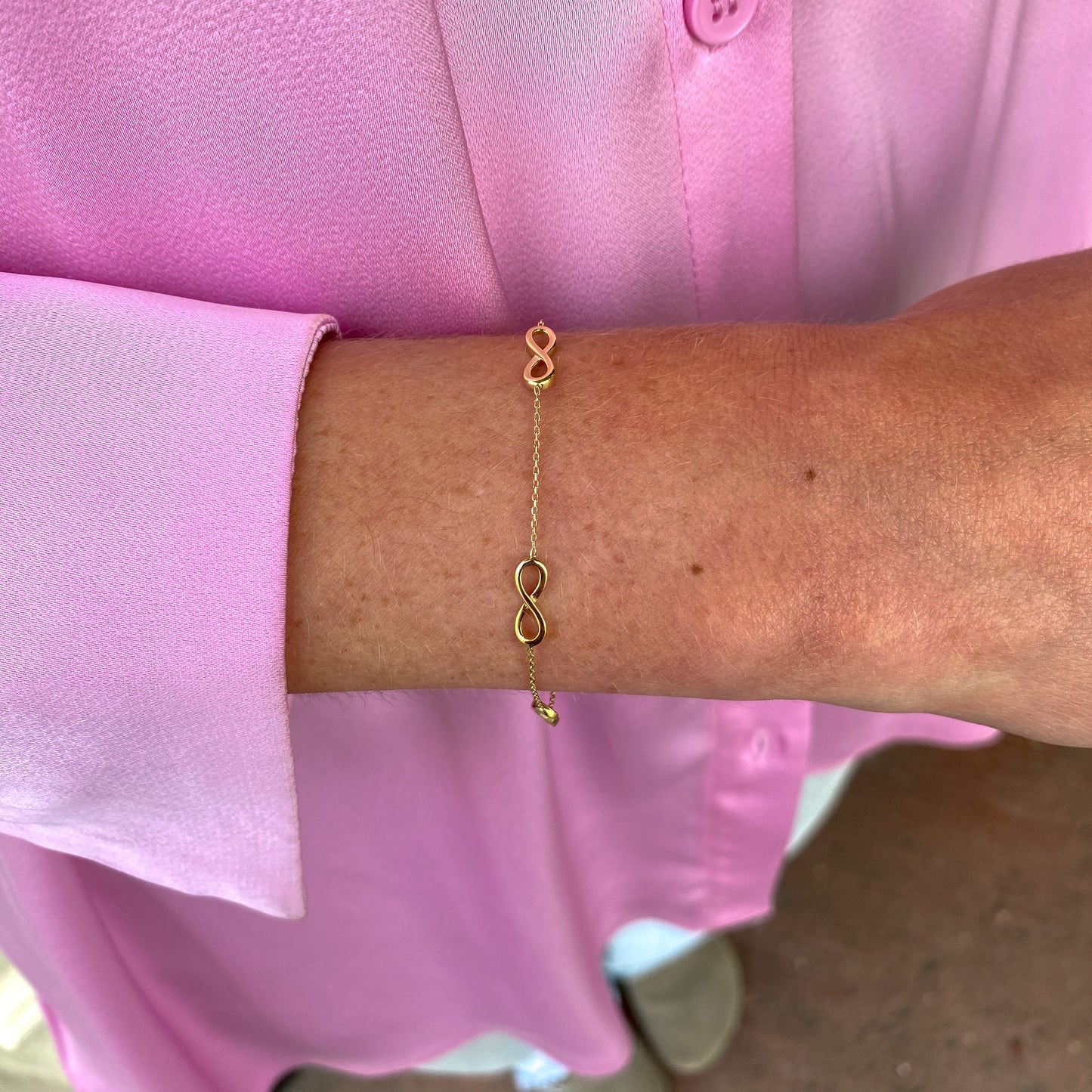 9ct Gold Delicate Infinity Bracelet - John Ross Jewellers