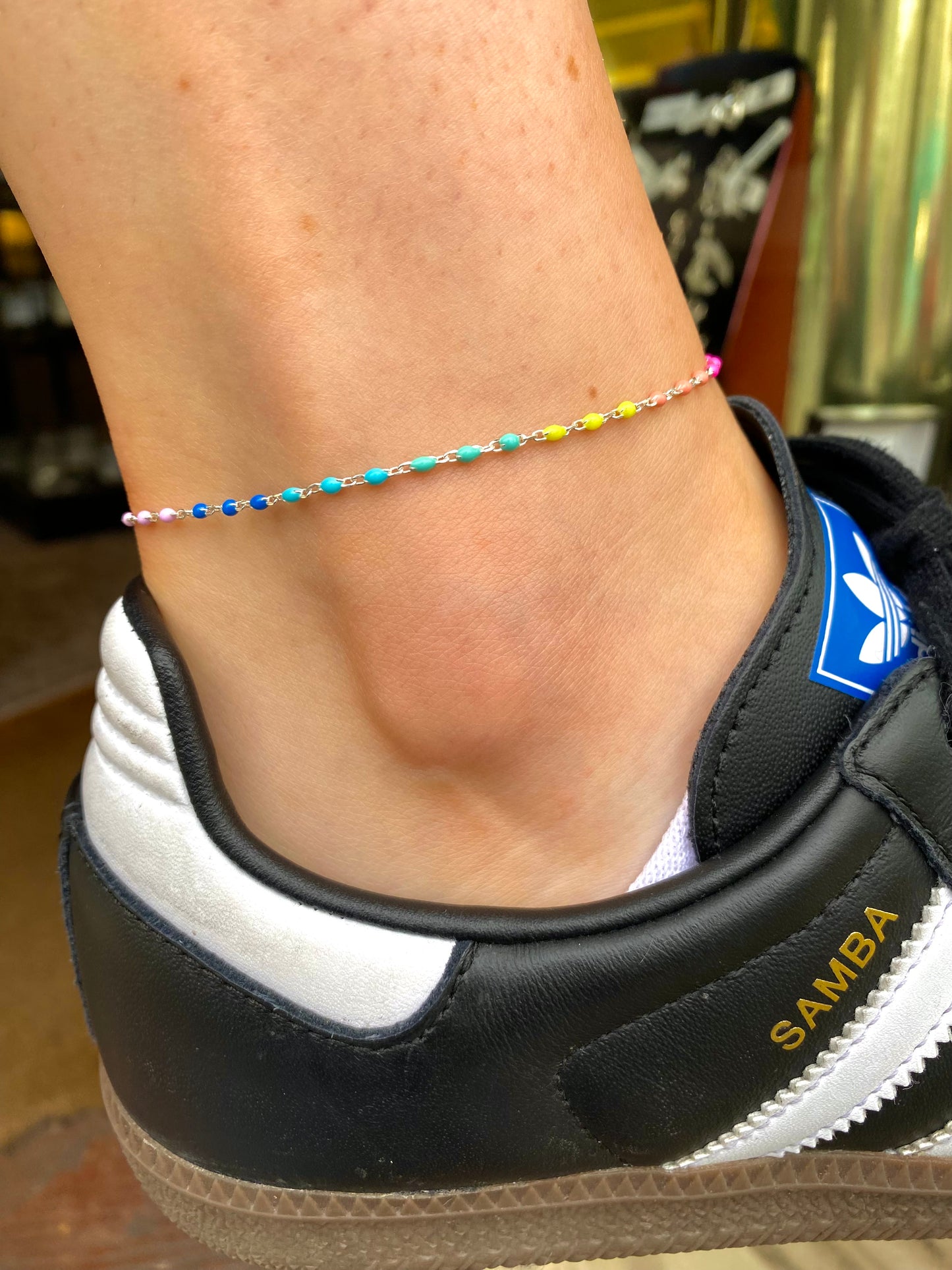 Silver Anklet - Pastel Enamel - John Ross Jewellers