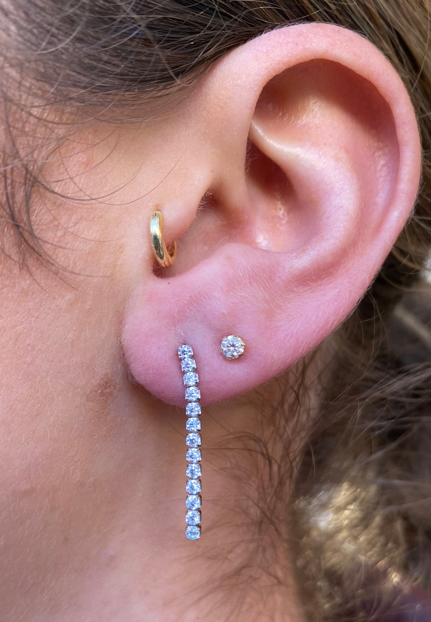 Silver CZ Long Drop Earrings - John Ross Jewellers