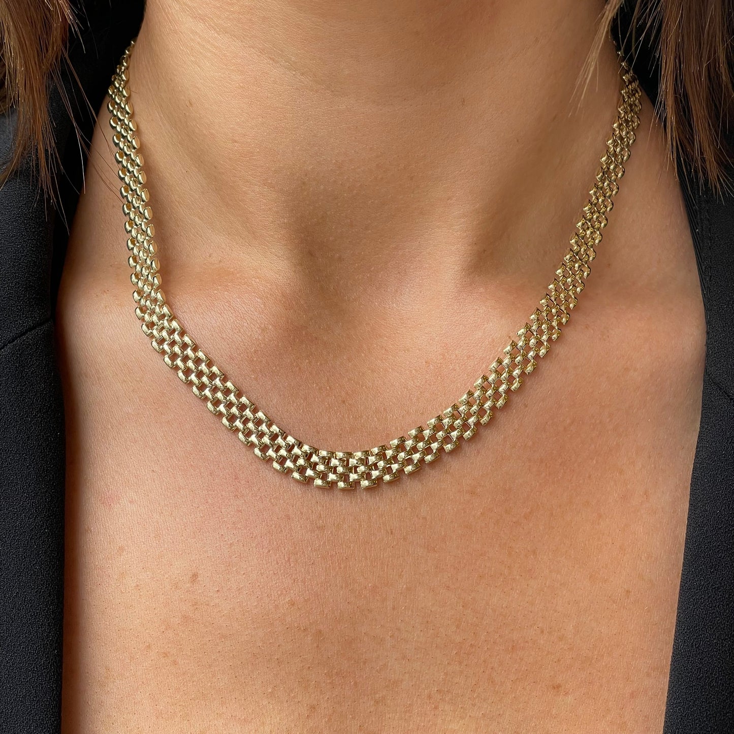 9ct Gold Panther Necklace | 46cm - John Ross Jewellers