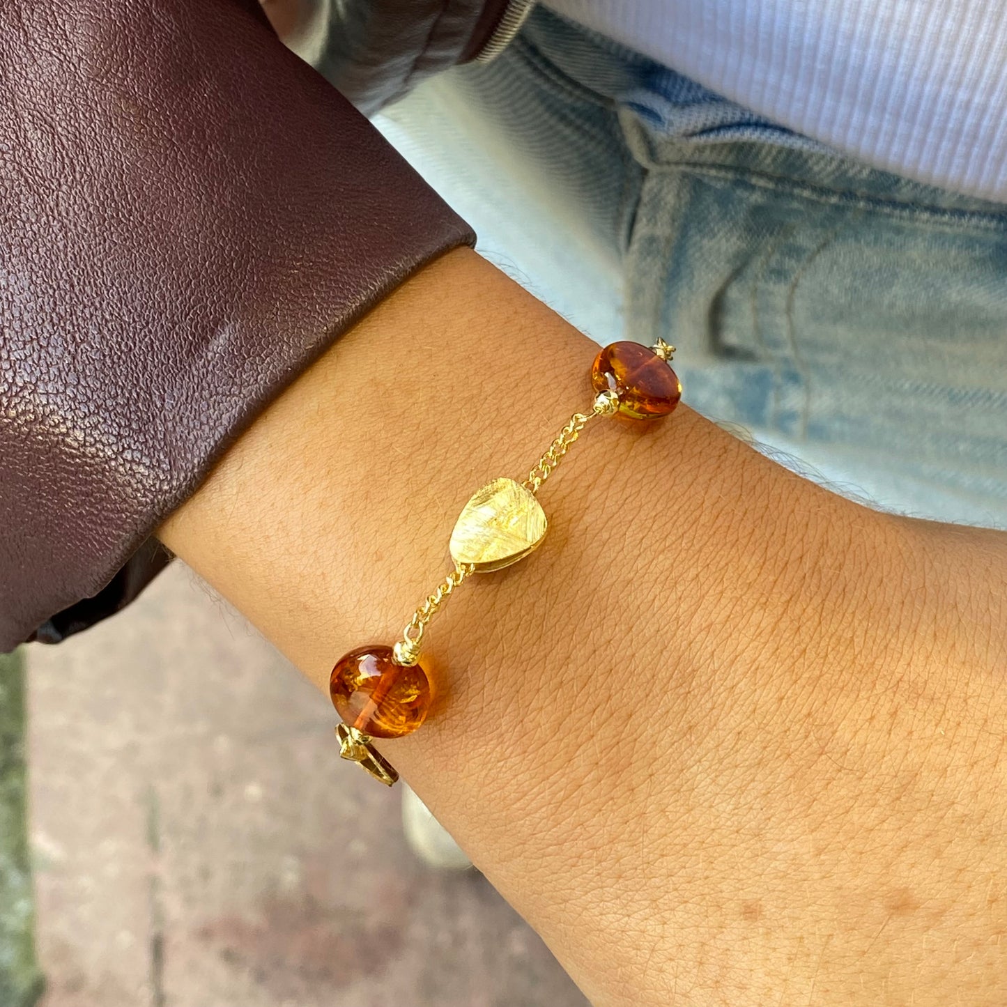 Baroque Bracelet | Clio | Amber - John Ross Jewellers