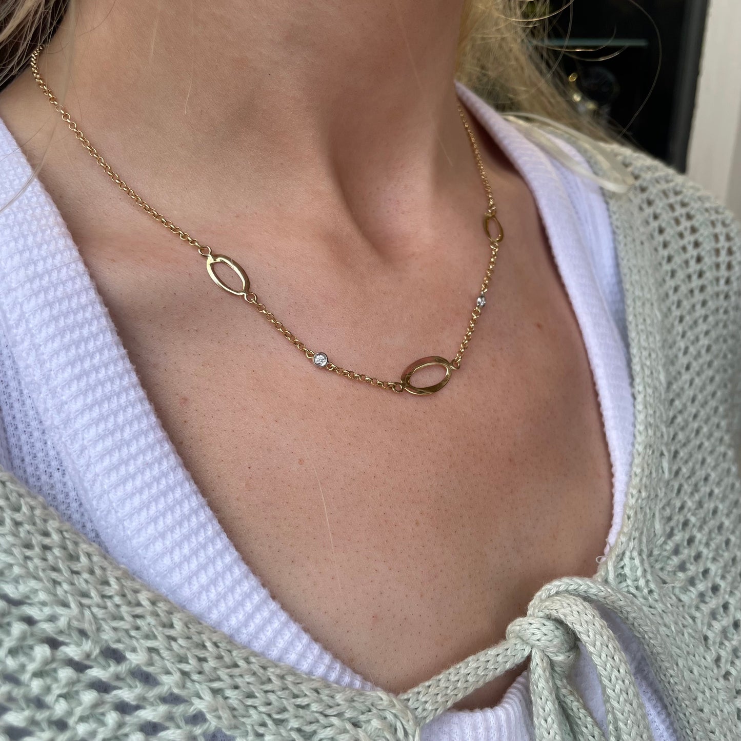 18ct Gold Whitney Diamond Necklace - John Ross Jewellers