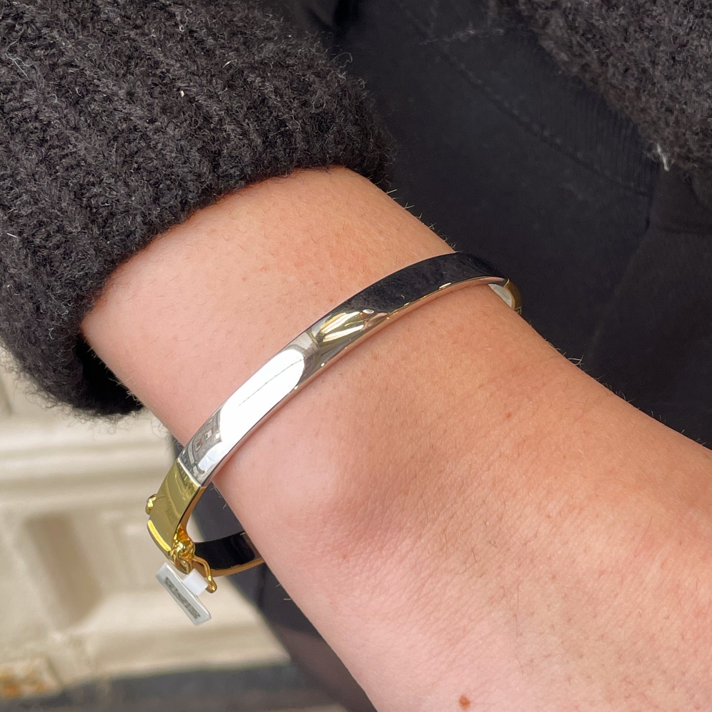 Sunshine Silver Bangle | Square Edged - John Ross Jewellers