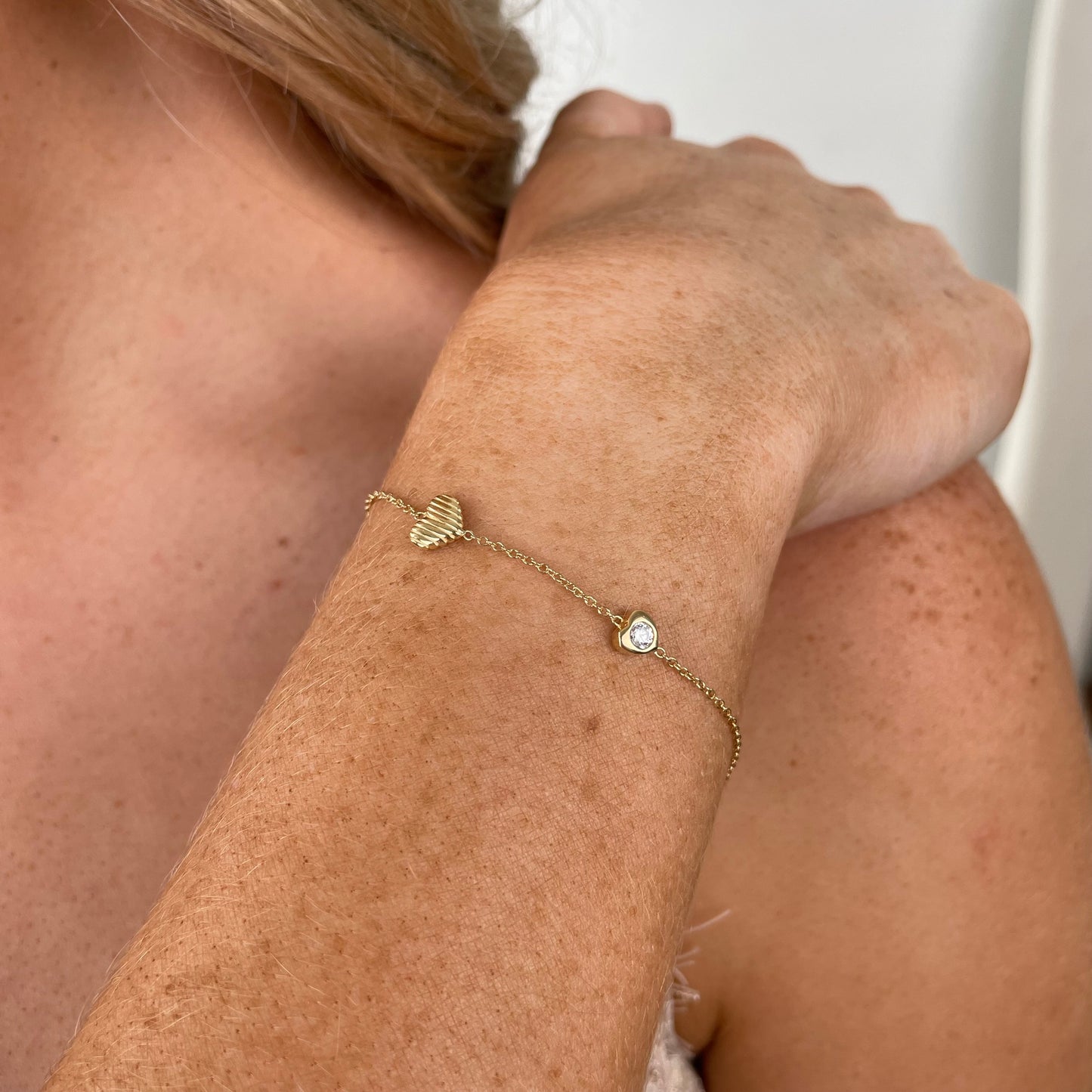 Sunshine Heart & CZ Bracelet