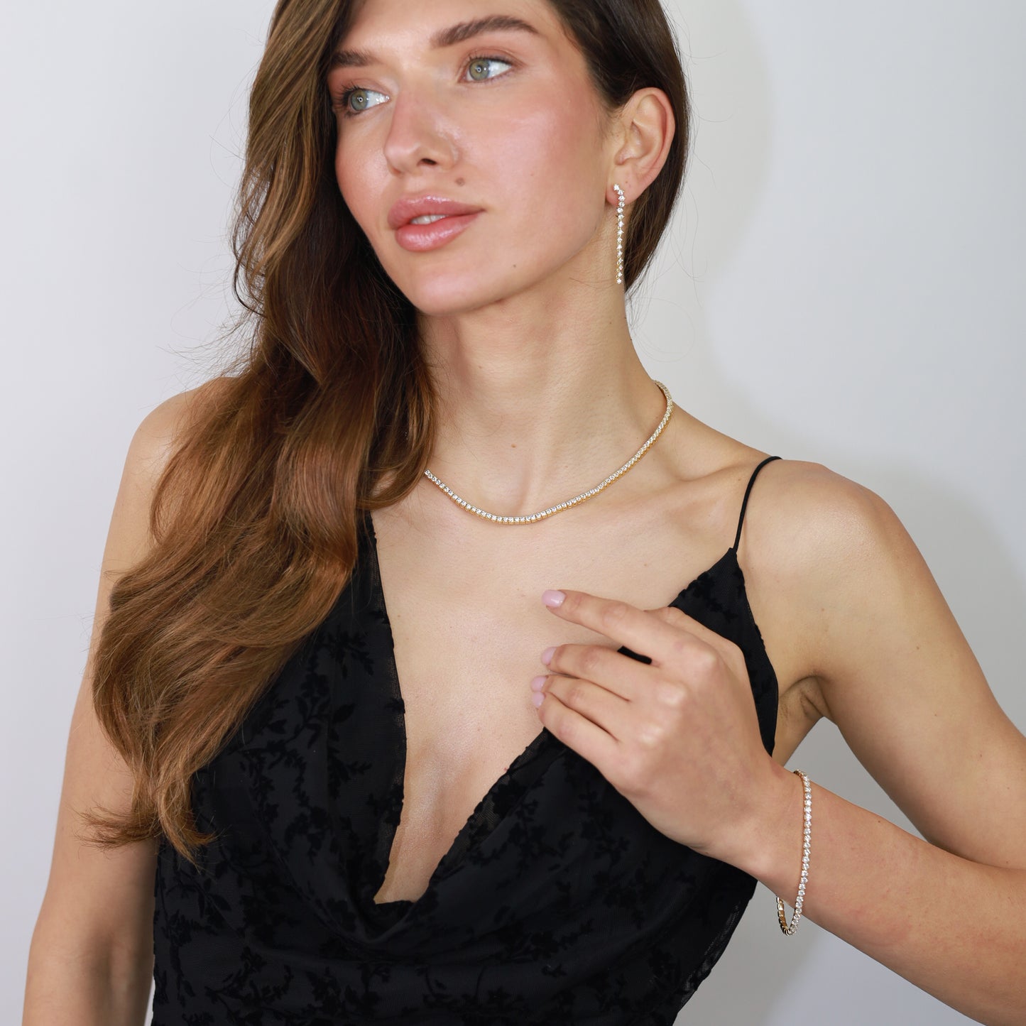 Sunshine CZ Tennis Necklace | 2.5mm - John Ross Jewellers