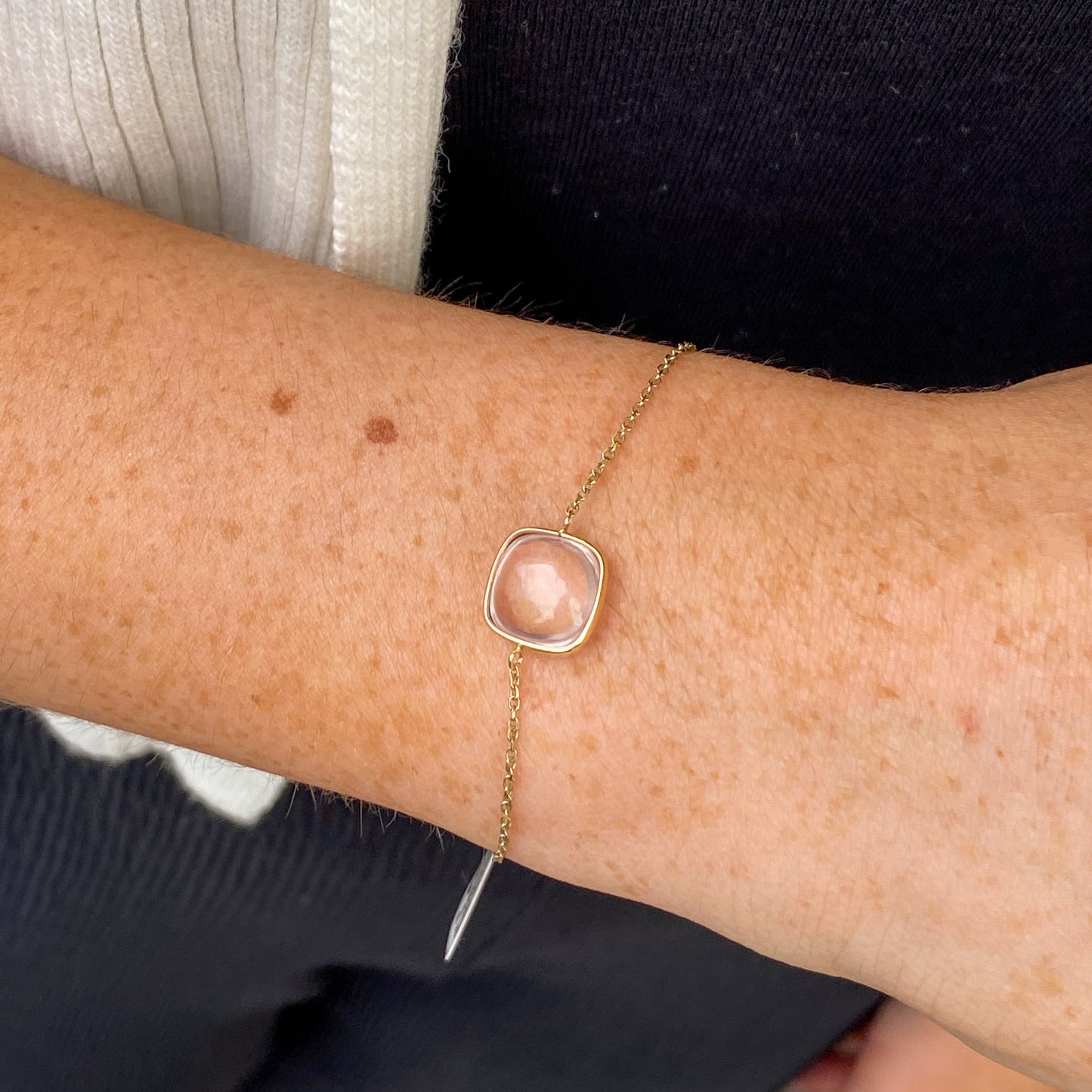 9ct Gold Rose Quartz Bracelet - John Ross Jewellers