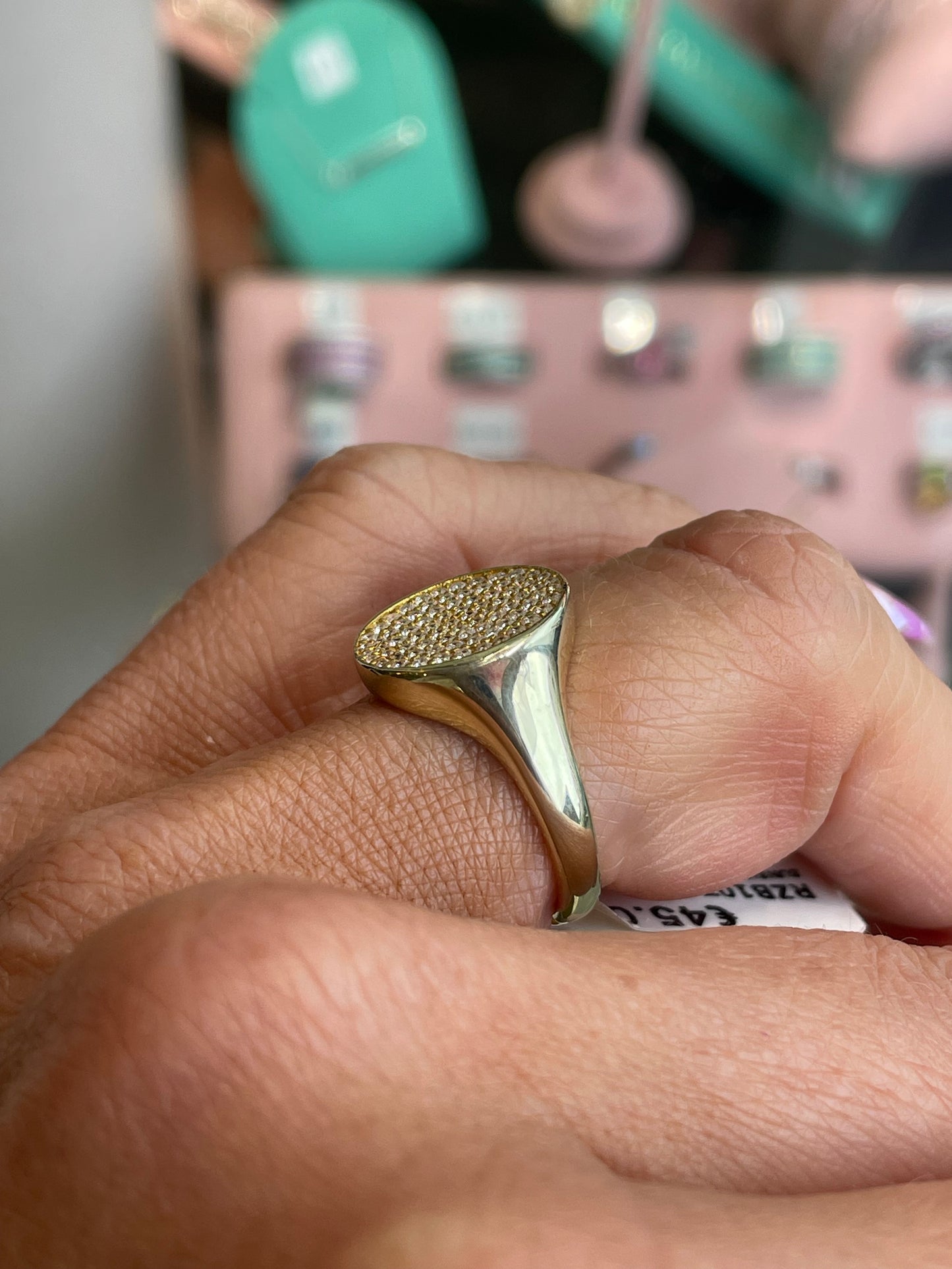 Comero Sunshine CZ Chevalier Ring featuring a large sparkling yellow cubic zirconia set in a silver-toned band.
