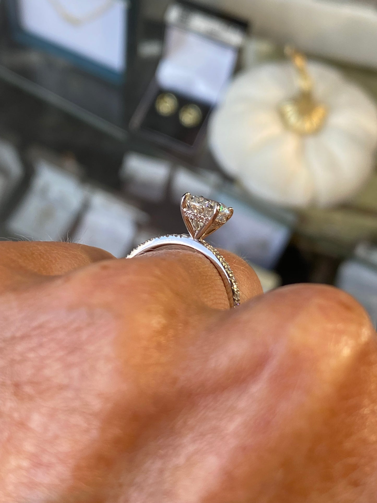 Platinum Solitaire Engagement Ring | Certificated Oval Lab 1.55ct - John Ross Jewellers