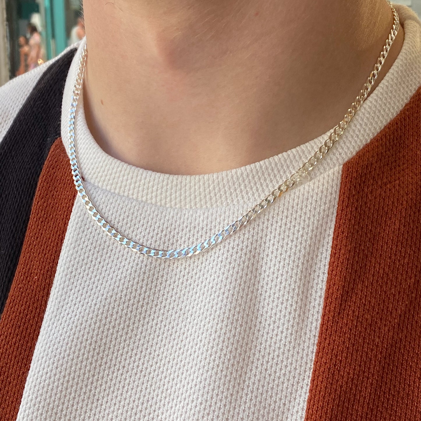 Silver Light Curb Chain - John Ross Jewellers