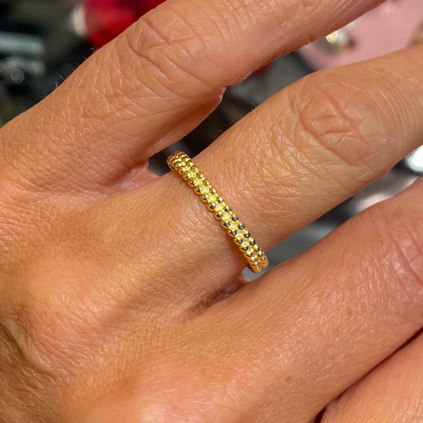 Sunshine Double Bead Band Ring - John Ross Jewellers