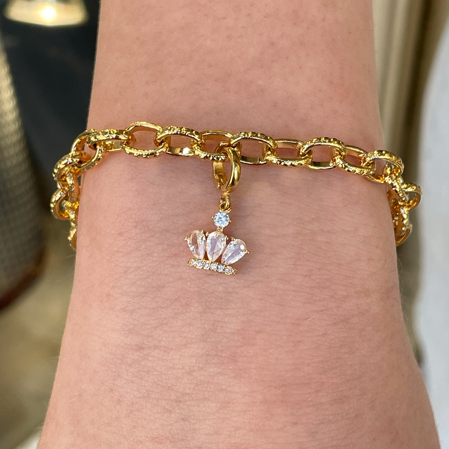 REBECCA MyWorld Clip-on Charm - Gold | Crown - John Ross Jewellers