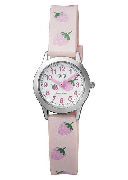 Q&Q Kids Silver Strawberry Watch - John Ross Jewellers