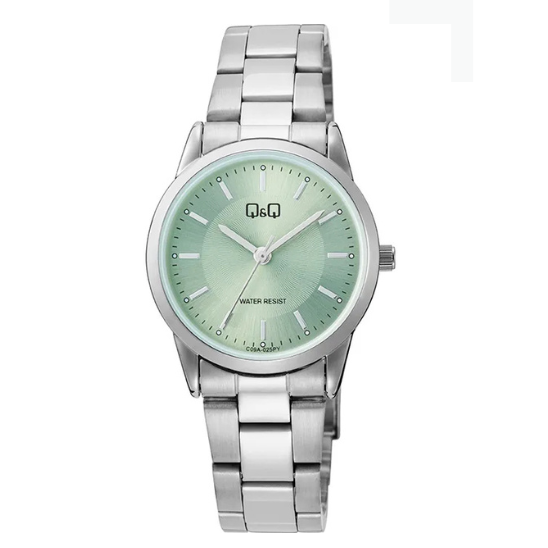 Q&Q Ladies Silver Three-Link Watch