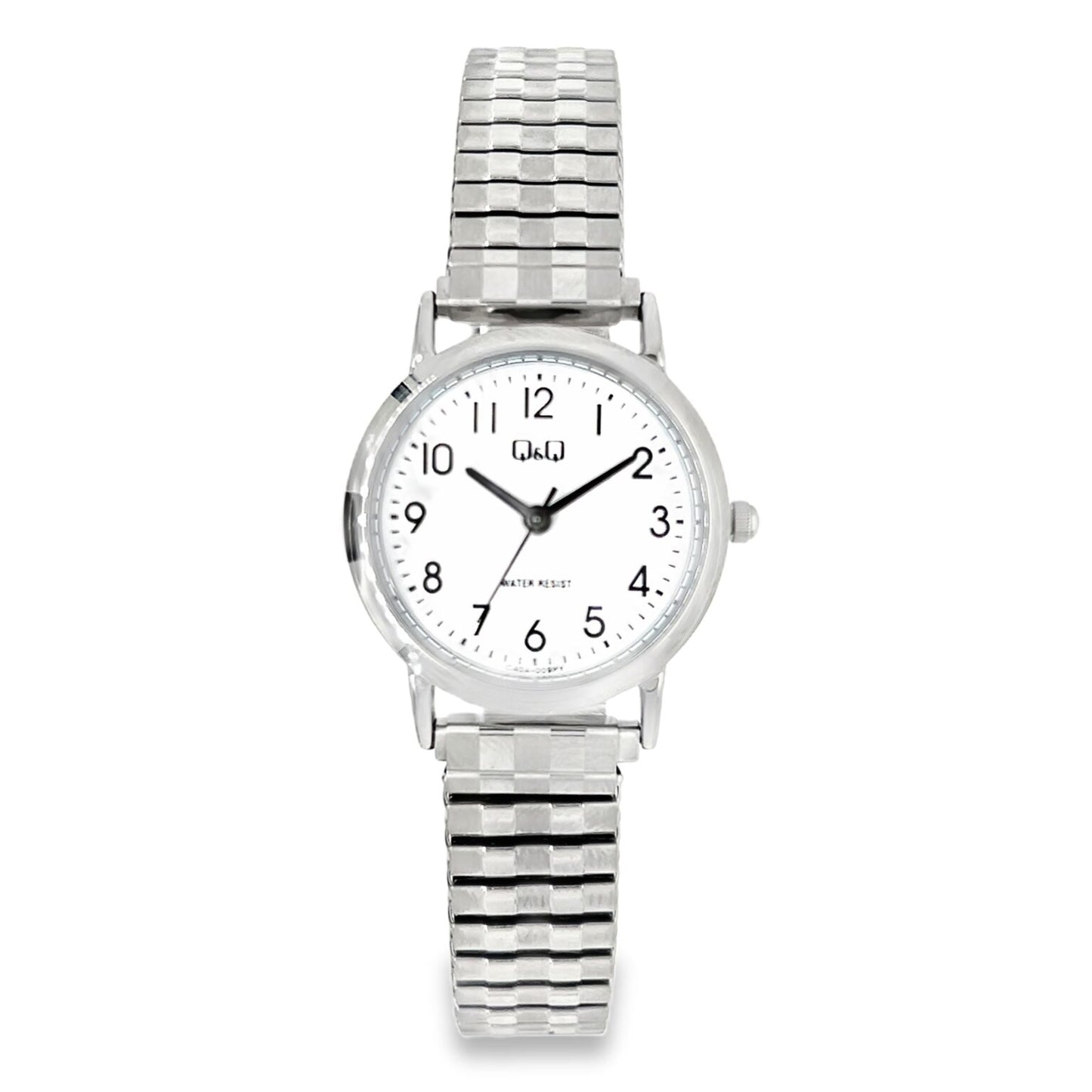 Q&Q Ladies Silver Watch with Expandable Strap - John Ross Jewellers