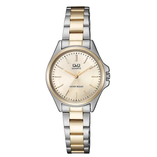 Q&Q Ladies Two Tone Three Link Watch - John Ross Jewellers
