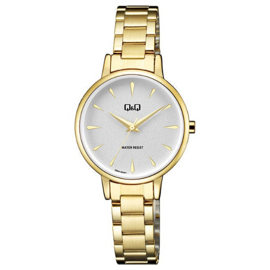 Q&Q Ladies Gold Three-Link Watch