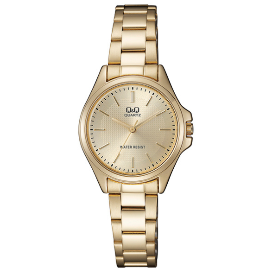 Q&Q Ladies Gold Three-Link Watch - John Ross Jewellers