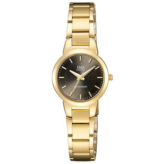 Q&Q Ladies Gold Three-Link Watch - John Ross Jewellers