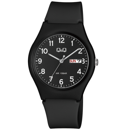 Q&Q Gents Black Silicone Watch - John Ross Jewellers