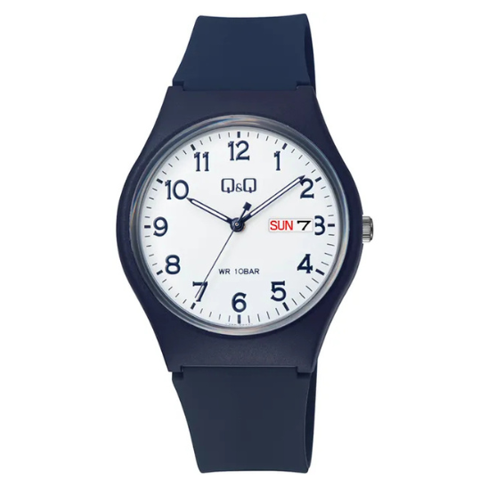 Q&Q Gents Navy Silicone Watch