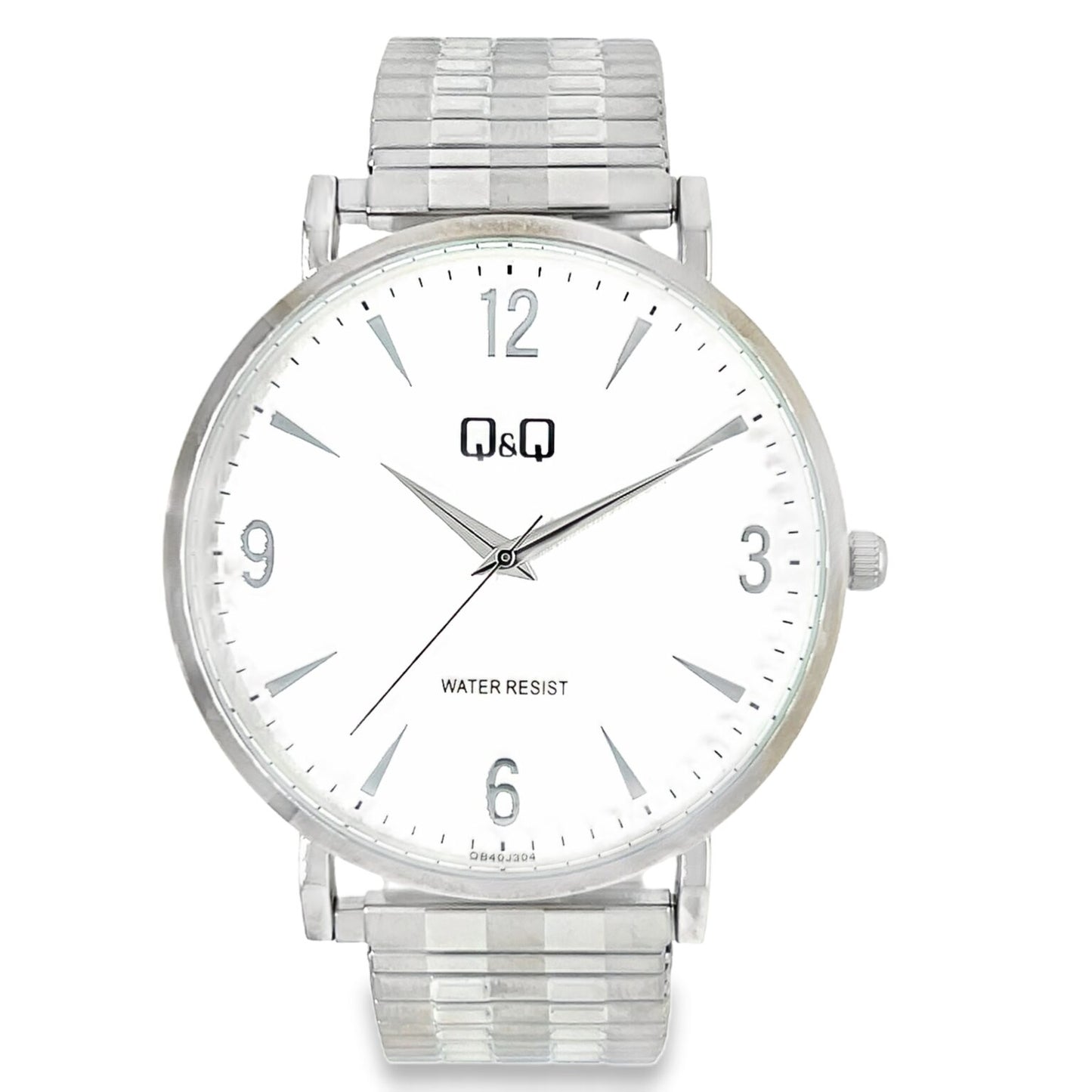 Q&Q Gents Silver Watch with Expandable Strap - John Ross Jewellers