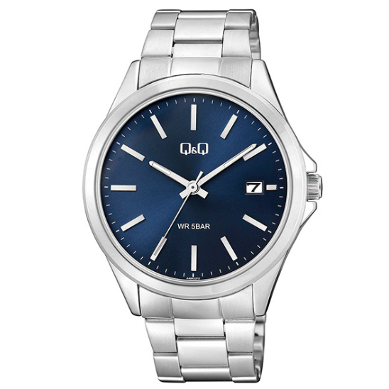 Q&Q Gents Silver Three Link Watch - John Ross Jewellers