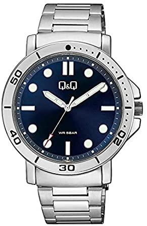 Q&Q Gents Silver Three Link Watch - John Ross Jewellers