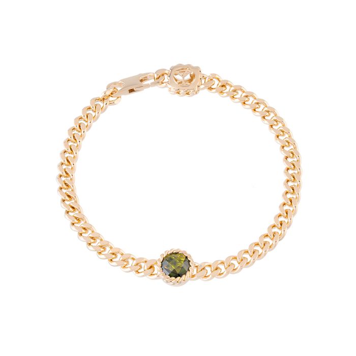 REBECCA Cocktail Bracelet With Apple Green Stone - John Ross Jewellers