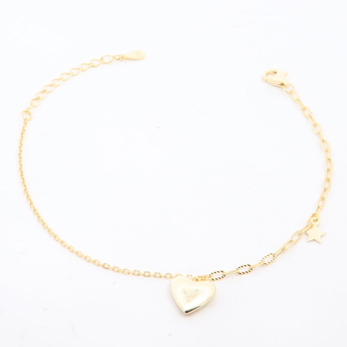 Sunshine Heart Charm Bracelet | 16+3cm - John Ross Jewellers